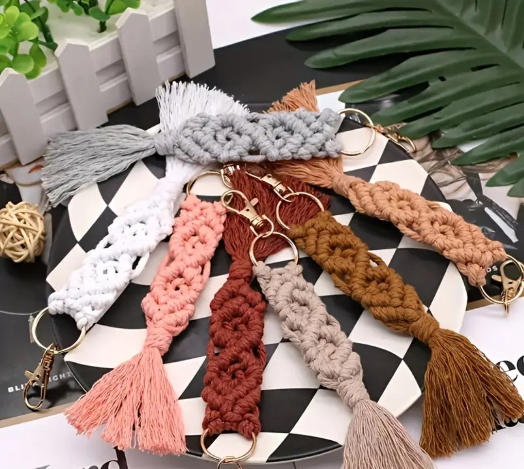 Nyckelring "macrame'"