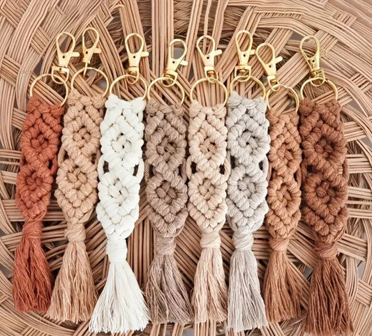 Nyckelring "macrame'"
